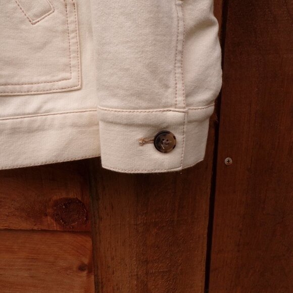 D & Co  Women's Stretchy Beige Jacket Button Front Women’s Size XXS. NWOT. - Picture 5 of 10